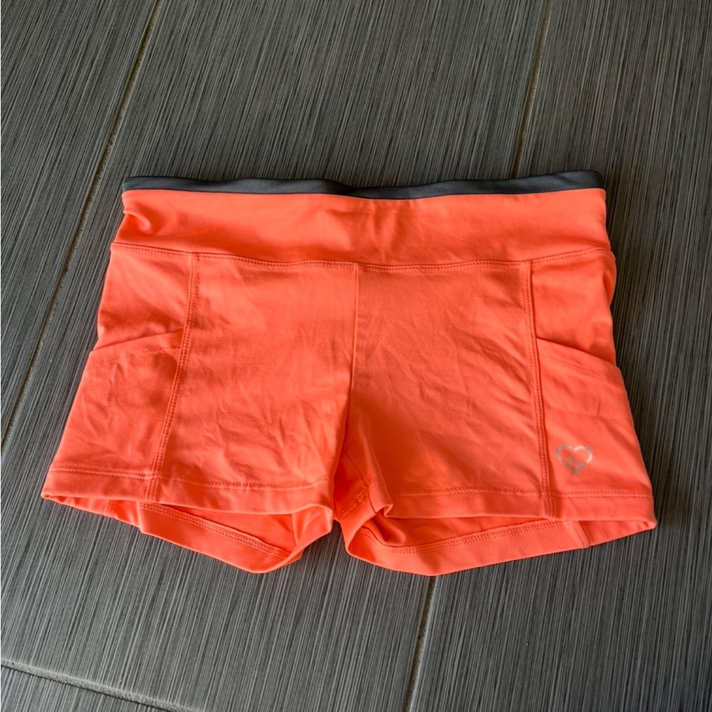Orange sports shorts